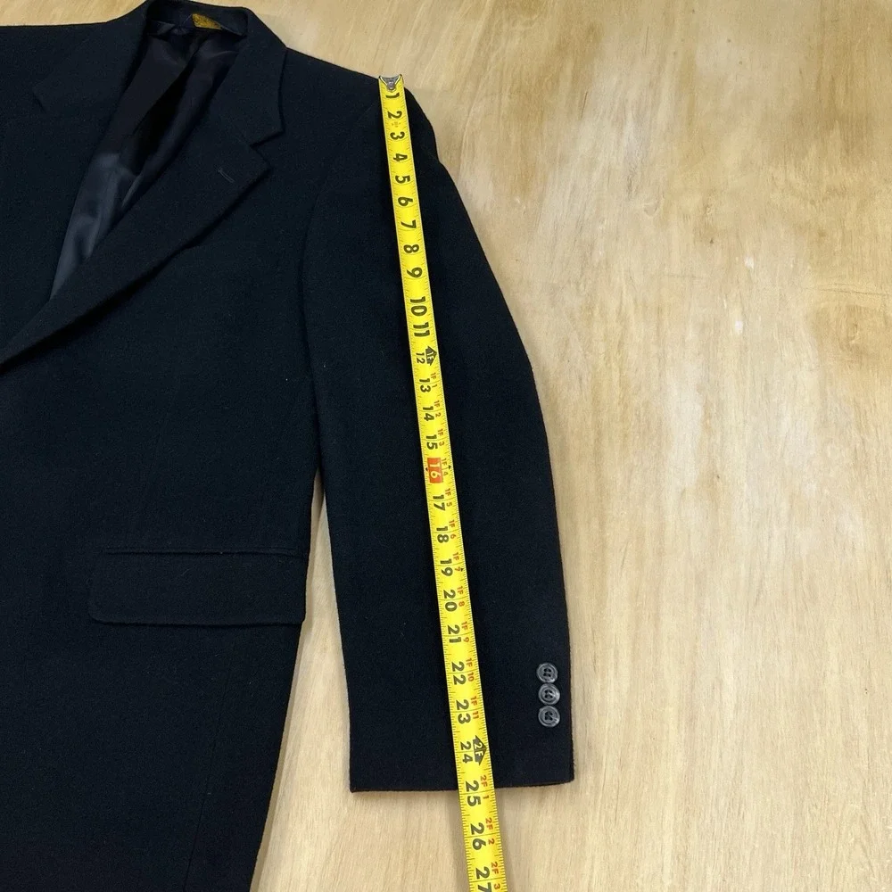 Vintage Brooks Brothers Camel Hair Blazer Jacket Sport Coat Mens 42R Black